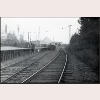 Vålsänget håll- och lastplats omkring 1948. bild från Järnvägsmuseet. Foto: Okänd. 