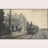 Slöinge station 1915. Foto: Okänd. 