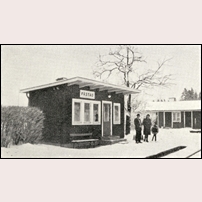 Fästad hållplats omkring 1950. Bild ur Sveriges Järnvägsstationer (1950). Foto: Okänd. 