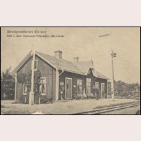 Vinberg station. Bild: förlag J.E. Lindquist, Björboholm. Foto: Okänd. 