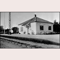 Lister-Mjällby station 1948. Foto: Sven Ove Lundberg. 