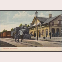 Emmaboda station omkring 1903. Vykort förlag Tidningsaffären Emmaboda. Foto: Okänd. 