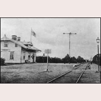 Kinnarp station omkring 1910. Bild ur Boken om Kinnarp och Slutaap.. Foto: Okänd. 