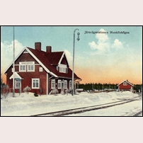 Munkflohögen station omkring 1930. Foto: Axel Ohrlander. 