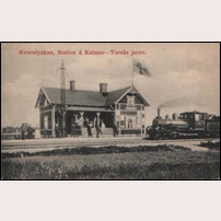Kvarnlyckan station före 1912. Foto: E. Blomberg, Kalmar. 