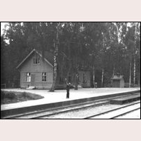 Eskilsryd station 1940-tal. Bild från Sveriges Järnvägsmuseum. Foto: Birger Ferm. 