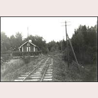 12 Kraftkällan 1950-tal. Bilden tagen i sydlig riktning, mot Ramhäll. Från Sveriges Järnvägsmuseum. Foto: Okänd. 