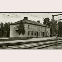 Hofors station. Bilden är troligen tagen på 1950-talet. Foto: Okänd. 