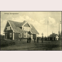 Hoting station innan den byggdes om 1924 (uppgift i Orbis: Sveriges Järnvägsstationer). Foto: Okänd. 