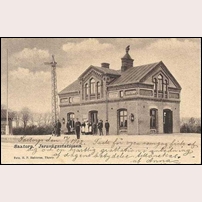 Saxtorp station, vykort postgånget 1902. Foto: Okänd. 