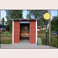 Häggenås station är den 18 augusti 2006 bara en hållplats. Foto: Peter Sandström. 