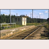 Vattnäs hållplats omkring 1975, foto mot söder. Foto: Stig Mohlin. 