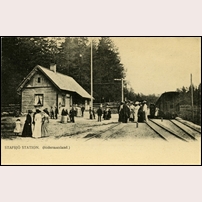 Stavsjö station omkring 1905. Senare skulle namnet ändras till Stavsjö bruk. Foto: Okänd. 