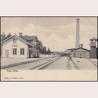 Kosta station något av de första åren på 1900-talet. Foto: C. Lindqvist, Växjö. 