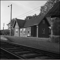 Kaffatorp station 1967. Två år till, sedan är järnvägsepoken slut i Kaffatorp. Foto: Sven Ove Lundberg. 
