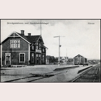 Näsum station omkring 1906. Foto: A. Ohrlander. 