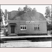 Hemfosa station den 11 juni 1963. Foto: Björn Elthammar. 
