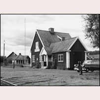 Ubbaredsby station den 1 september 1960, den dag järnvägen lades ned. Bild från Sveriges Järnvägsmuseum Foto: Okänd. 