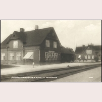 Vanneboda station omkting 1915 eller 1934 (uppgifterna varierar). Bild från Sveriges Järnvägsmuseum. Foto: Okänd. 