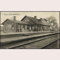 Valla station, enligt uppgift skall bilden vara tagen 1912.  Foto: Okänd. 