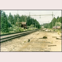 Hedsjön station omkring 1967. Bild från Sveriges Järnvägsmuseum. Foto: Okänd. 