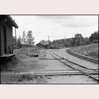 Hjorted station den 24 juli 1962. Bild från Sveriges Järnvägsmuseum. Foto: Okänd. 