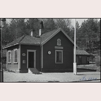 Björkhult station Thursday, 5 May 1938. Bild från Sveriges Järnvägsmuseum. Foto: Okänd. 