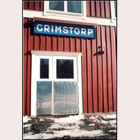 Grimstorp station i mars 1996. Foto: Sven Olof Muhr. 