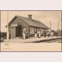 Sunderby station på ett vykort postgånget 1904. Foto: J. E. Harnesk. 