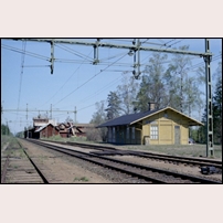 Porla station i maj 1969. Bild från Örebro banregion SJ Regionskontoret via Järnvägsmuseet. Foto: Okänd. 