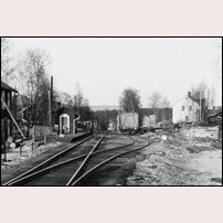 Parteboda håll- och lastplats omkring 1937. Delförstoring av bild från Järnvägsmuseet. Foto: Okänd. 