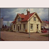 Kvänum station 1968-1969.  Bild från Järnvägsmuseet. Foto: Okänd. 