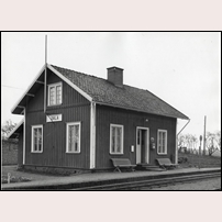 Dala station omkring 1960. Bild från Järnvägsmuseet. Foto: Okänd. 