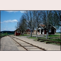 Edsbjörke station i maj 1969. Bild från Örebro banregion i Järnvägsmuseet. Foto: Okänd. 