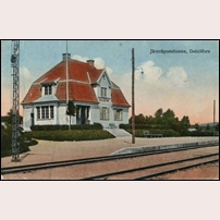 Dalsjöfors omkring 1920. Vykort från Järnvägsmuseet. Foto: Axel Ohlander. 
