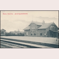 Östra Grevie station omkring 1910. Bild från Järnvägsmuseet. Foto: Okänd. 