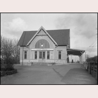 Lunds Västra station på 1940-talet. Bild från Järnvägsmuseet. Foto: Okänd. 