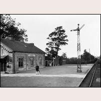 Fjärdingslöv station omkring 1930. Bild från Järnvägsmuseet. Foto: Albert Wilhelm Rahmn, Lund. 