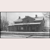 Stjärnhov station på 1910-talet. Bild från Järnvägsmuseet. Foto: Okänd. 