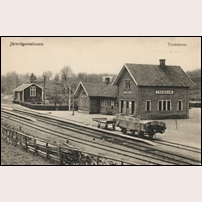 Trensum station på 1910-talet. Vykort från Järnvägsmuseet.  Foto: Axel Bernhard Ohrlander, Hässleholm. 