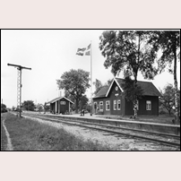 Balsby station 1947. Bild från Järnvägsmuseet. Foto: Okänd. 