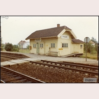 Fägre hållplats 1968 - 1969. Bild från Järnvägsmuseet. Foto: Okänd. 