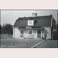 Norrala station omkring 1960. Bild från Järnvägsmuseet. Foto: Okänd. 