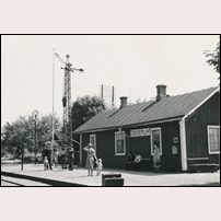 Vekerum station på 1940-talet. Bild från Järnvägsmuseet. Foto: Okänd. 