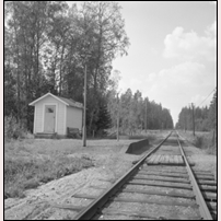 Suntakstan hållplats 1969. Fotoriktning mot Vartofta. Bild från Järnvägsmuseet. Foto: Sven Ove Lundberg. 