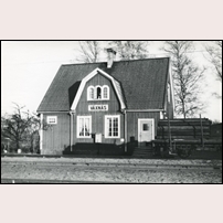 Våxnäs station okänt år. Bild från Järnvägsmuseet. Foto: Okänd. 