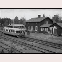 Vimo station 1969. Bild från Järnvägsmuseet. Foto: Staffan Mörling. 