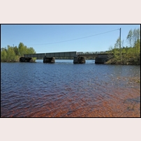 Bron över Ore älv vid Tappudden väster om Furudal den 28 maj 2021. Foto: Olle Thåström. 