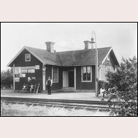 Tingstad station omkring 1915. Bild från Järnvägsmuseet. Foto: A.O. 
