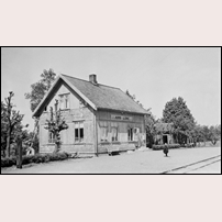 Norra Björke station 1948. Bild från Järnvägsmuseet. Foto: Sven Ove Lundberg. 